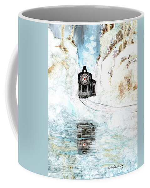 Orient Express Coffee Mug featuring the painting Orient Express by Charlene Fuhrman-Schulz