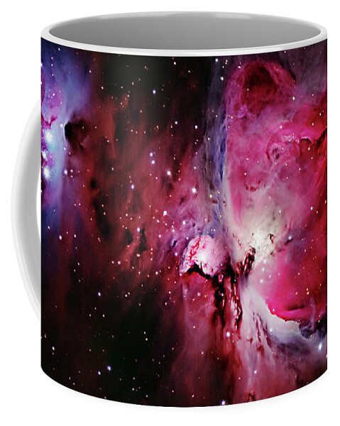 Orion Nebula Coffee Mug featuring the photograph Orion Nebula and Running Man Nebula by Doc Braham