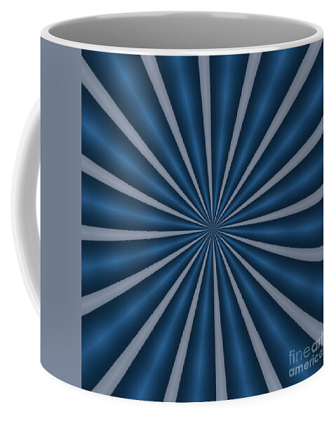 Blue Coffee Mug featuring the digital art Ornament Number 11 by Alex Caminker