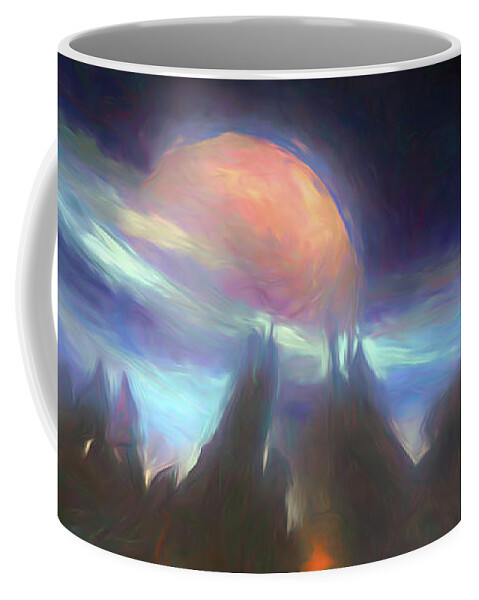 Fantasy Coffee Mug featuring the digital art Other Worlds II by Jason Fink