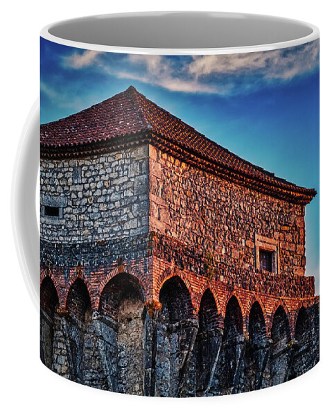 Ourem Coffee Mug featuring the photograph Ourem Castle Dusk - Portugal by Stuart Litoff