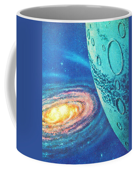 Astronomy Coffee Mug featuring the drawing Outer Space Galaxy by CSA Images