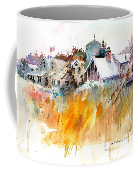 Visco Coffee Mug featuring the painting Overlooking the Marsh Grass by P Anthony Visco