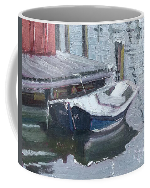 Impressionism Coffee Mug featuring the painting Oxford Skiff by Maggii Sarfaty