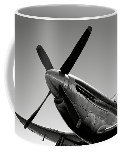 P-51 Coffee Mug featuring the photograph P-51 Mustang by Olivier Le Queinec