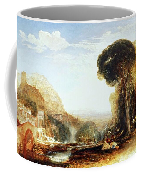 Joseph Mallord William Turner Coffee Mug featuring the painting Palestrina, 1828. Oil on canvas, 140 x 249 cm. by Joseph Mallord William Turner -1775-1851-