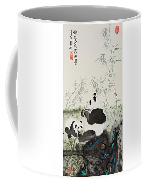Chinese Watercolor Coffee Mug featuring the painting Mother Love Forever by Jenny Sanders