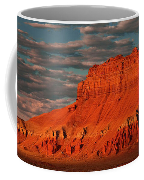 Dave Welling Coffee Mug featuring the photograph Panorama Morning Light On Wild Horse Butte San Rafael Swell Utah by Dave Welling