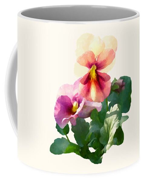 Pansy Coffee Mug featuring the photograph Pansies in Sunshine by Susan Savad
