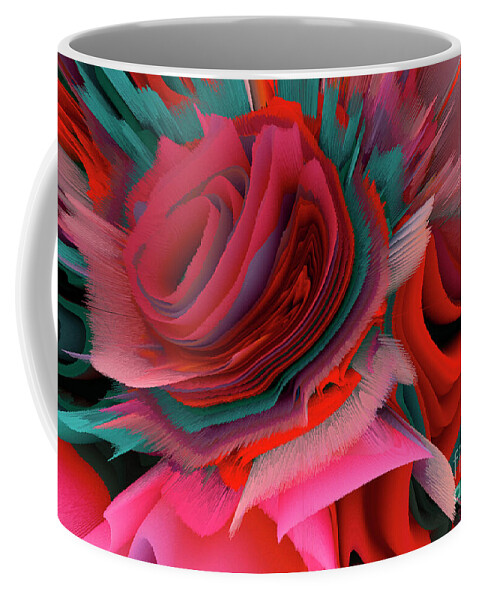 Gift Marriage Coffee Mug featuring the mixed media Paradise Rose. Beautiful rose of our dreams 6 by Elena Gantchikova