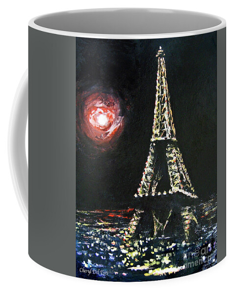 Eiffel Tower Coffee Mug featuring the photograph Paris Night by Cheryl Del Toro