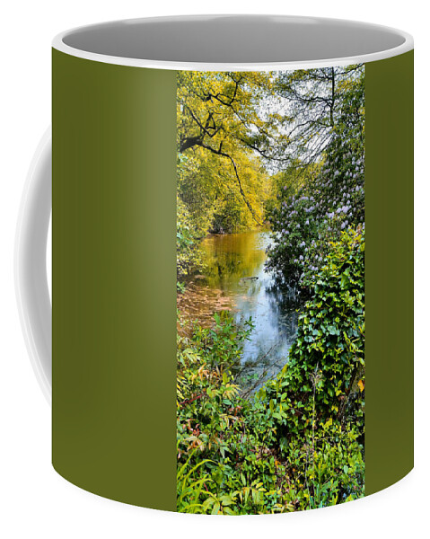 Rhododendrons Coffee Mug featuring the photograph Park River Rhododendrons by Stacie Siemsen