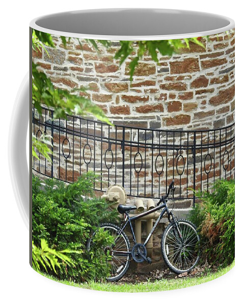 Bicycle Coffee Mug featuring the photograph Parked Dreams by Kathy Chism