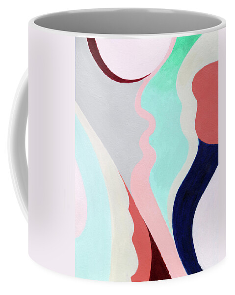 Abstract Coffee Mug featuring the painting Pastel Highlands I by Grace Popp