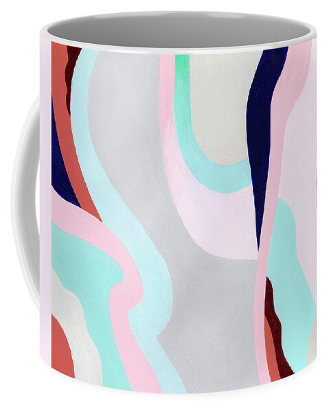 Abstract Coffee Mug featuring the painting Pastel Highlands Vi by Grace Popp