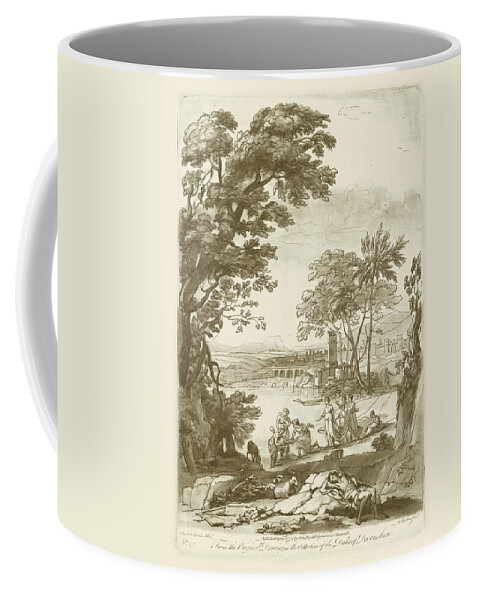 Landscape Coffee Mug featuring the painting Pastoral View I by Claude Lorrain