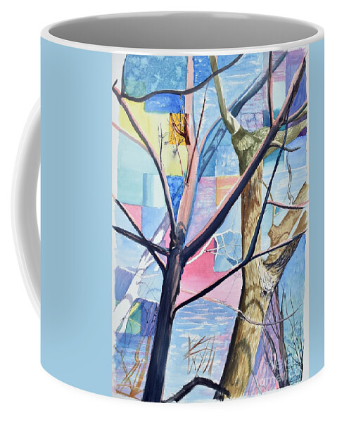 Trees Coffee Mug featuring the painting Patchwork Trees by Tammy Nara