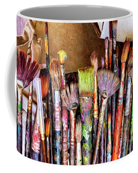  Coffee Mug featuring the photograph Patrick Moran's Paint Brushes by Bruce McFarland