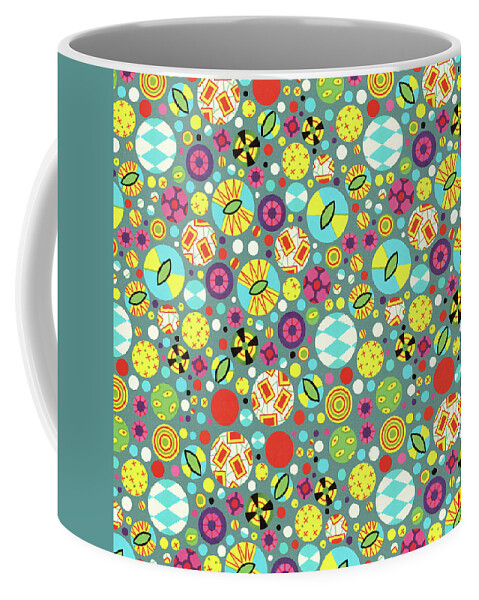 Abstract Coffee Mug featuring the drawing Pattern of Balls by CSA Images