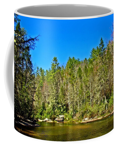 River Coffee Mug featuring the photograph Peace Along the River by Allen Nice-Webb