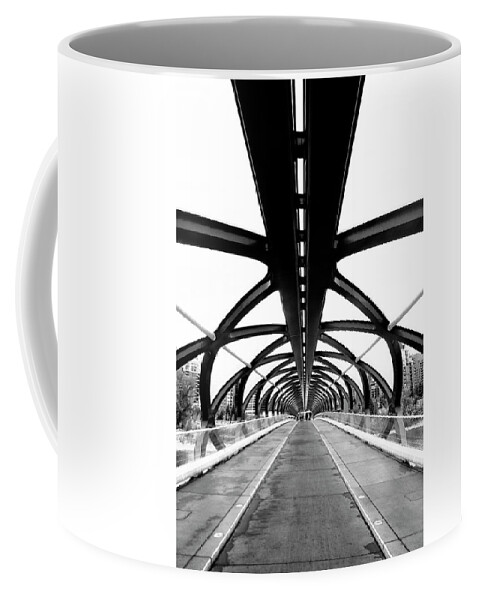 Peace Bridge Coffee Mug featuring the photograph Peace Bridge Calgary by Catherine Reading