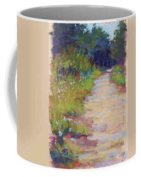 Road Coffee Mug featuring the painting Peaceful Journey by Susan Jenkins