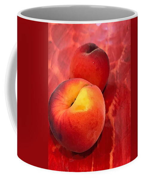  Coffee Mug featuring the digital art Peachy by Cindy Greenstein
