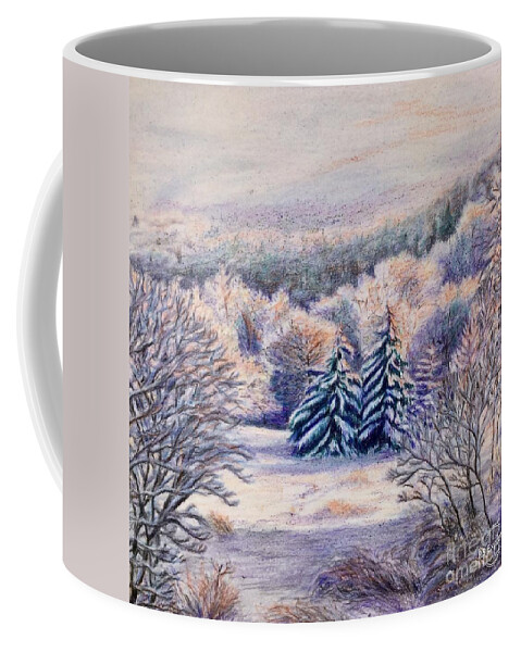 Mountains Coffee Mug featuring the painting Perfect Day for a Walk by Susan Sarabasha