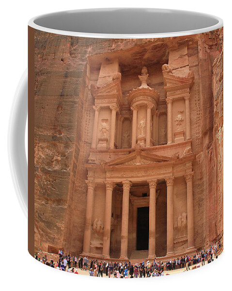 Petra Coffee Mug featuring the photograph Petra, Jordan - The Treasury by Richard Krebs