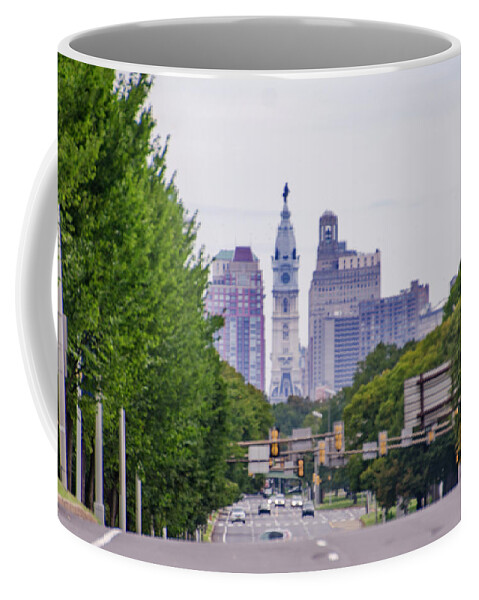 Philadelphia Coffee Mug featuring the photograph Philadelphia View From South Broad by Bill Cannon