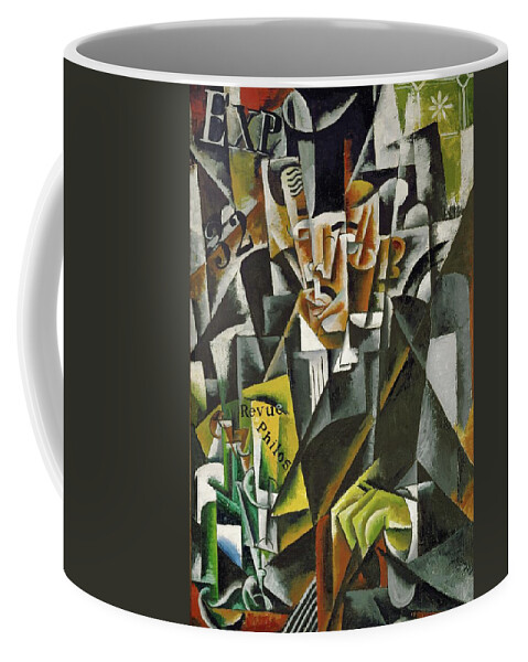 Liubov Sergeyevna Popova Coffee Mug featuring the painting Philosopher. Oil on canvas -1915- 89 x 63 ccm. by Liubov Sergeyevna Popova
