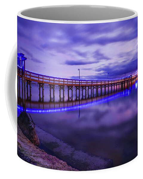 Pier Coffee Mug featuring the photograph Pier Blues I by Christopher Rice