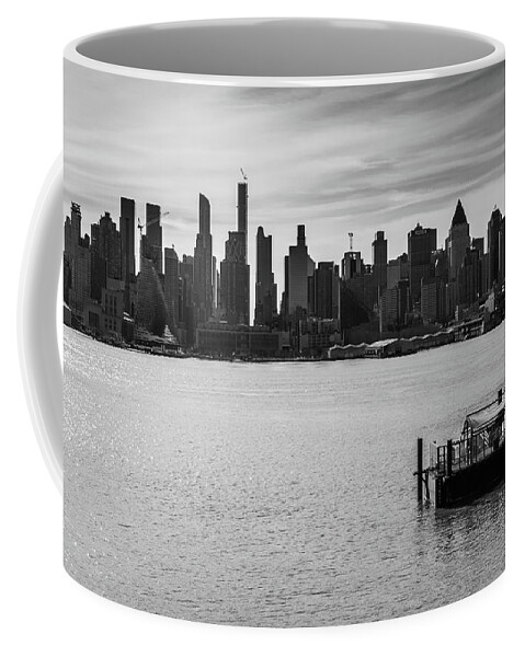 Black And White Photography Coffee Mug featuring the photograph Pier Views by Len Tauro