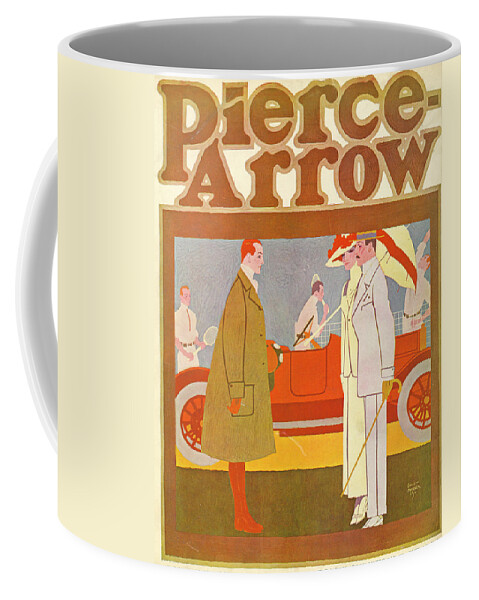 Advertisement Coffee Mug featuring the mixed media Pierce-Arrow Advertisement by Louis Fancher