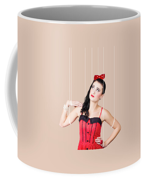 Doll Coffee Mug featuring the photograph Pin up pinned up by Jorgo Photography