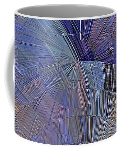 Pink Coffee Mug featuring the digital art Pink, Blue and Purple by David Manlove