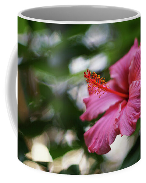 Beautiful Coffee Mug featuring the photograph Pink Hibiscus Flower by Pablo Avanzini