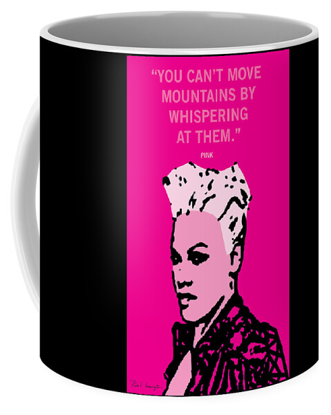 Feminism Coffee Mug featuring the digital art Pink by Lisa Hanington