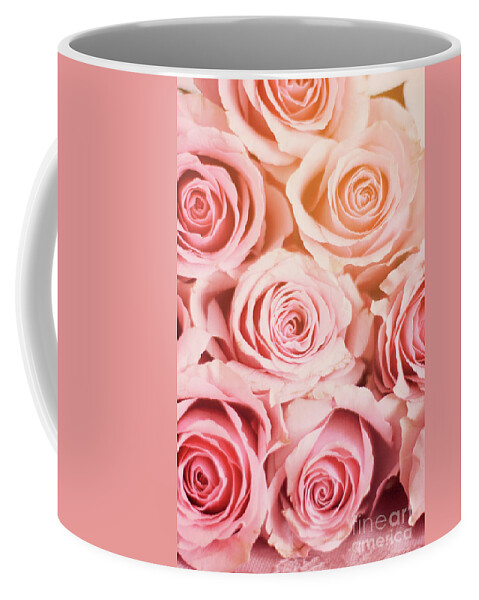 Roses Coffee Mug featuring the photograph Pink Roses Closeup by Ethiriel Photography