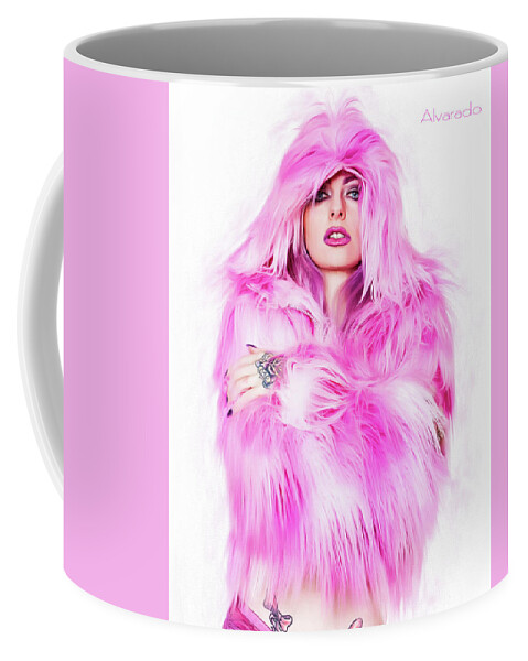 Pink Yeti Coffee Mug by Robert Alvarado - Pixels
