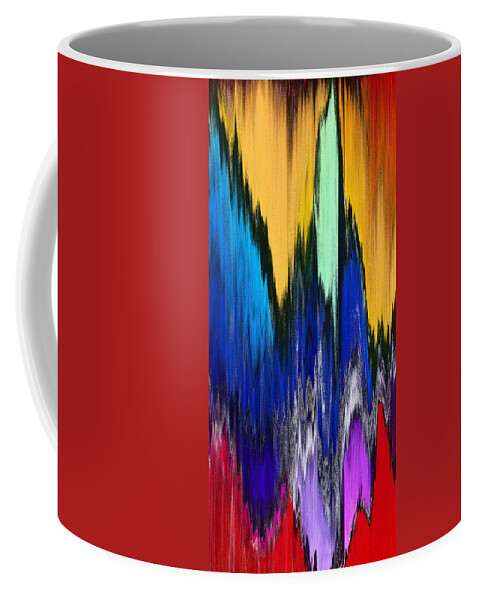 Abstract Coffee Mug featuring the painting Pixel Sorting 76 by Chris Butler
