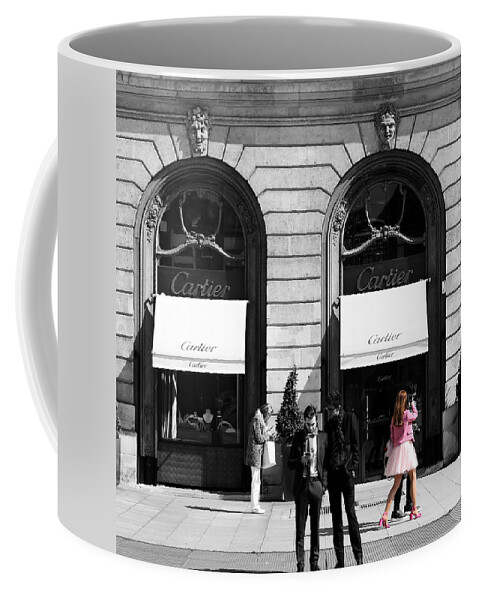 Place Vendome Coffee Mug featuring the photograph Place Vendome Paris 2c by Andrew Fare
