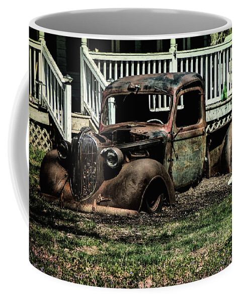 /truck Coffee Mug featuring the photograph Planted by Cathy Kovarik