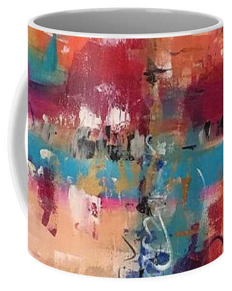 Abstract Painting Art Coffee Mug featuring the painting Abstract V Art Print by Crystal Stagg