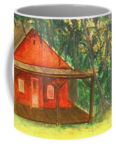 Isaac Hale Park Coffee Mug featuring the painting Pohoiki Hale by Michael Silbaugh