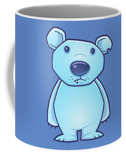 Cold Coffee Mug featuring the digital art Polar Bear Cub by John Schwegel
