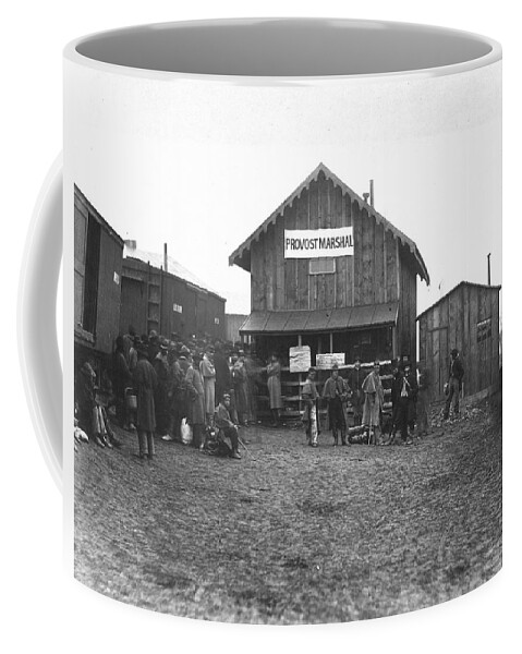 Civil War Coffee Mug featuring the painting Police Headquarters by Timothy H. O'Sullivan