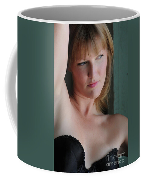 Girl Coffee Mug featuring the photograph Pondering by Robert WK Clark