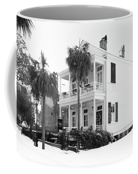 Snow Coffee Mug featuring the photograph Poogans Porch - Winter Snow by Dale Powell
