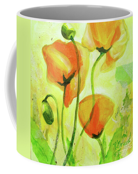 All Coffee Mug featuring the painting Poppies for Abundance by Kathy Braud